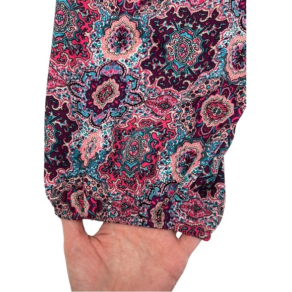 DR2 Medallion Peasant Top Tunic 3/4 Sleeve Size XL - Picture 7 of 11